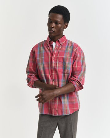 GANT Herren Oversized Karohemd aus gewaschenem Twill (S)