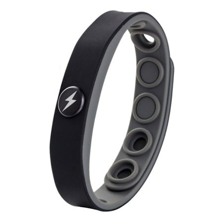 Antistatisk silikonearmbånd Blødt trådløst frigivelse af negative ioner Sportarmbånd i silikone til mænd kvinder Sort