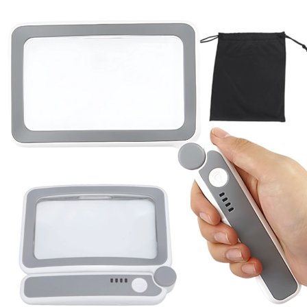 Förstoringsglas med LED - 4× läslampa