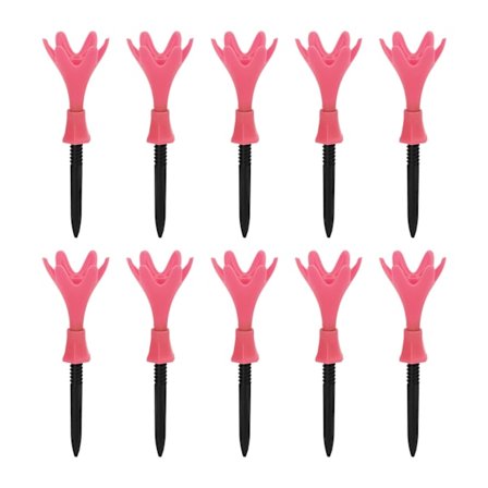 10 st Golf-tees i Plast Justerbara Hög Stabilitet Slitstarka Tillförlitliga Golfbollstees för Golfare Rosa