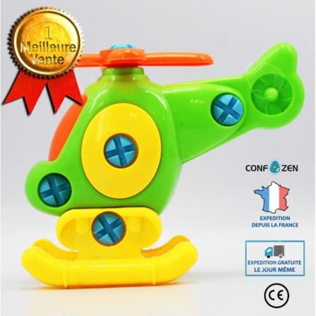 CONFO Leksaksplan, små löstagbara plan, praktiska, byggstenar, leksaker, helikoptrar, praktiska leksaker för barn