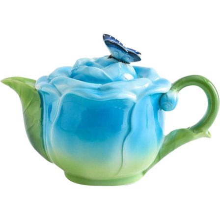 Färgad Ros Keramisk Kaffemugg Vattenkopp, Fat, Tallrik, Kannset för kontor hem restaurang café tehus - Rosa Ros Mugg