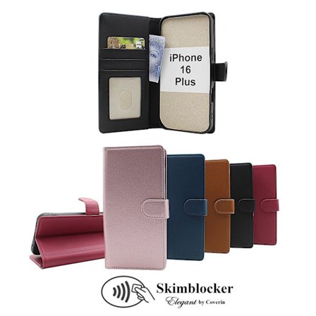 Skimblocker iPhone 16 Plus Plånboksfodral