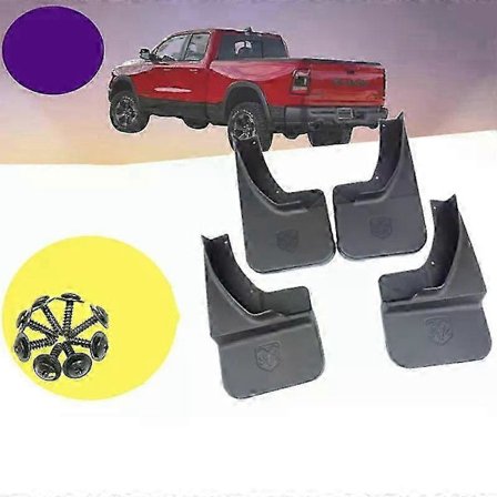 Ainutlaatuiset roiskesuojat Dodge Ram 1500 2500 3500 -malleihin 2009-2018 pyöränkaaren rengasläpillä, lokasuojat, suojatarvikkeet
