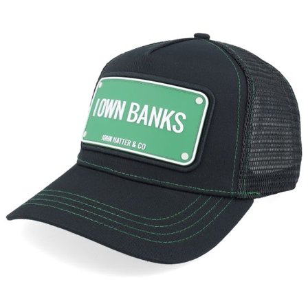 John Hatter & Co - Svart trucker Keps - I Own Banks Black A-frame Trucker @ Hatstore