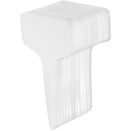 Vandtætte Haveetiketter Plastik Havemærker Planteskilte T-formede Etiketter Planteetiketter Frøetiket Hvid 100 stk