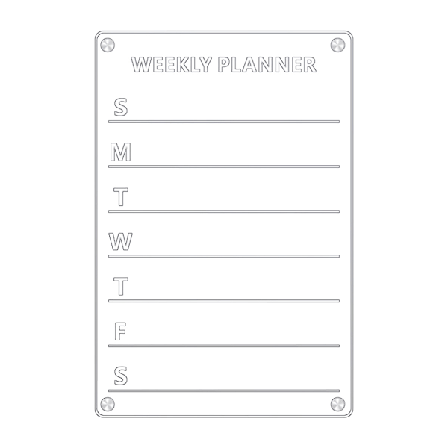 Klar Måltidsplanlegger Meny Tavle For Kjøkken, Magnetisk Akryl Whiteboard Tørrslett Kalender, Høy Kvalitets Akryl Overflate For Skriving av 