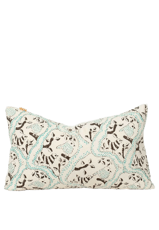 A World of Craft KANTHA BIRDS Kuddfodral 30x50 cm Kuddar Brun