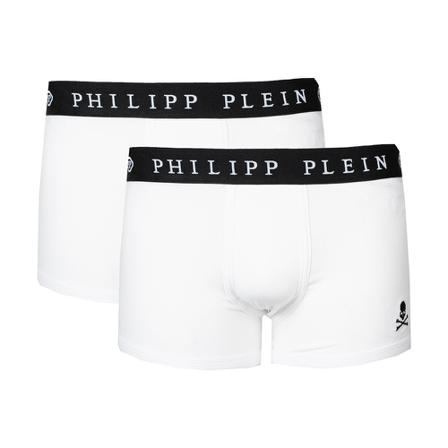 Philipp Plein 34;2-pack boxers Hvid, Herre Underbukser, Størrelse: 2XL