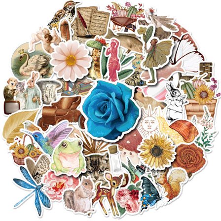 100 bohemske estetiske klistremerker - Vinyl - Store klistremerker - Klistremerker til vannflasker, bagasje, gaver og utklippsbøker