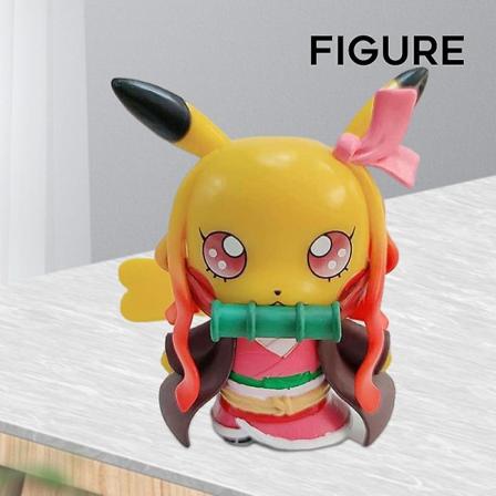 Q Version Actions Figurer Pikachu Anime Karaktär Modell Pvc Action Figur Tecknad Toy Collection Kakashi Pikachu