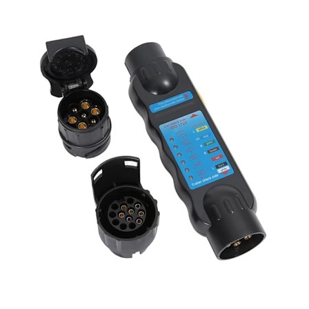 Trailer Socket Tester Lights Wiring Circuit Diagnostic Tools (7 Pin Trailer Tester + 2 x 7 13 Converter)