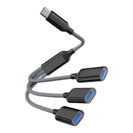 Typ C Hub Typ C till 3 USB -portar Splitter TypeC OTG-adapter för bärbar surfplatta