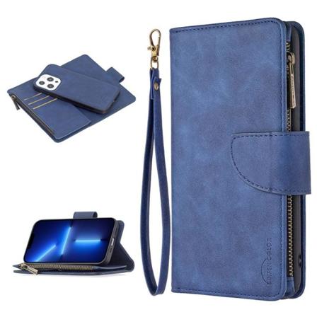Premium Lompakko iPhone 13 Pro Läppäkotelo - Sininen Blue