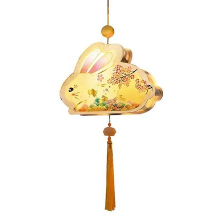 DIY lanterne kanin lampe bærbar log lanterne børnehave skole layout palads lanterne lanterne