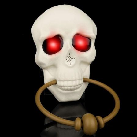 Halloween-skallebjelle med LED-øyne og lydeffekt