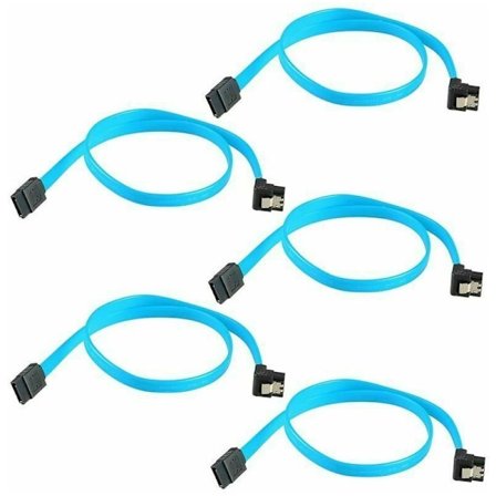 5 stk SATA 3.0 SATA3 III 6GB/S Kabel 90 Graders Høyre Vinkel for Harddisk