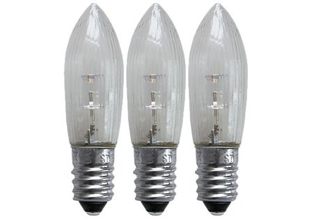 STAR TRADING RESERVLAMPE LED KLART GLASS E10 23-55V 3STK