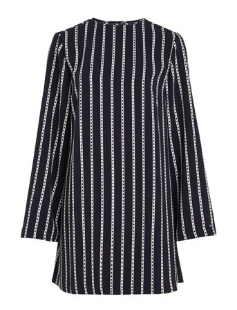 Tommy Hilfiger | Argyle Stripe Crepe Shift Dress | 38