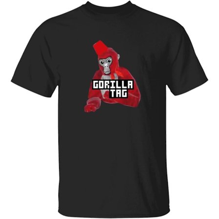 Gorilla Tag Merch Gorilla Tag Red Monkey Snowflake By Polkart Klassisk T-shirt Svart