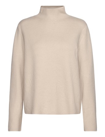 Mslupi High Neck Knit Pullover Cream Minus