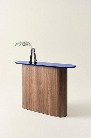 Jotex - Sideboard 35x120 Cm MDF Blå/valnöt LIVI - Köp Skänkar & Sideboard hos Jotex