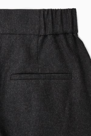 COS Women's Regular Wool-Flannel Wide-Leg Culottes in Grey
