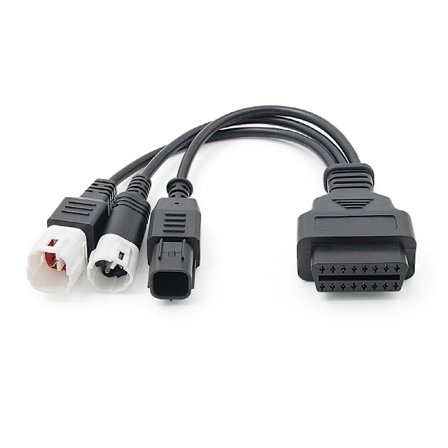 OBD2 Diagnostikkabel 16-pin till 3-pin 4-pin 6-pin OBD2 3-i-1 Diagnostikadapter för Yamaha Kline Euro5 Motorcykel