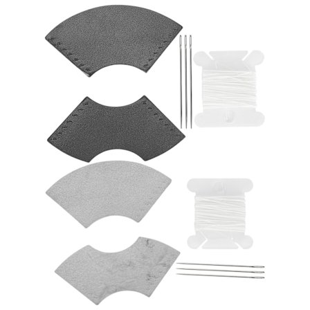 Håndlaget bokmerke hjørne lær lesebøker markør nål tråd tilbehør (svart voks svart)