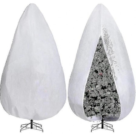 9 X 4ft Stående Opbevaringstaske til Juletræ - Justerbare Opbevaringsbeskyttelser til Juletræ - Non-woven BET, Happy H