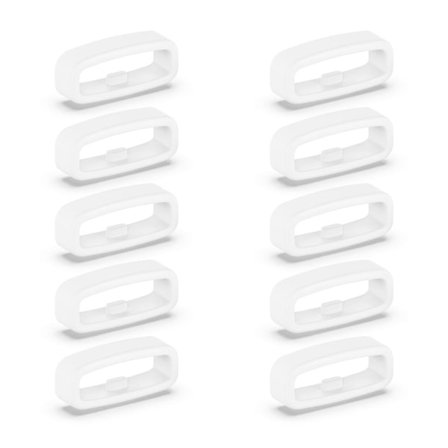 (Vit 20MM) 10st Silikonfästring 18mm / 20mm / 22mm Armbands Hållare Remhållare