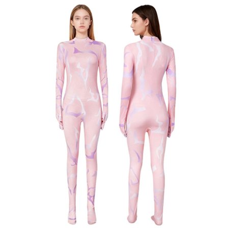 Demon Hunters Rumi-kostyme K-Pop Fargerike tatoveringsoverdeler Djevlebody Cosplay Anime Rollespill Forestilling Halloween