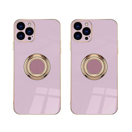 Skal Kompatibelt Med Iphone 14 Pro Pro Med Skärmskydd, 360 Rotation Magnetisk Ring Ställhållare 2st