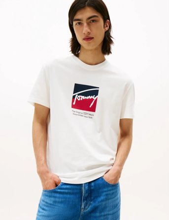 Tommy Jeans Tjm Reg Rwb Dna Tee - White - XS