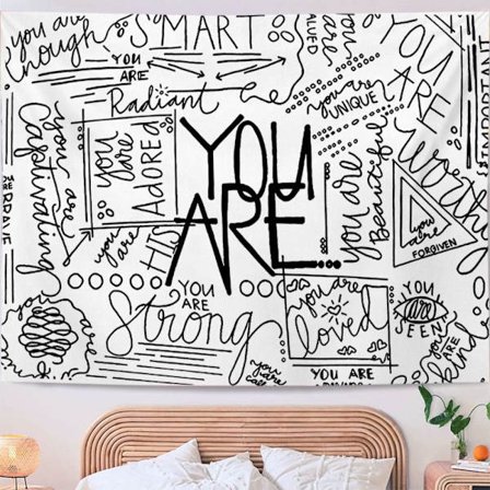 Citat Du är väggtapet Inspirerande väggkonstdekor