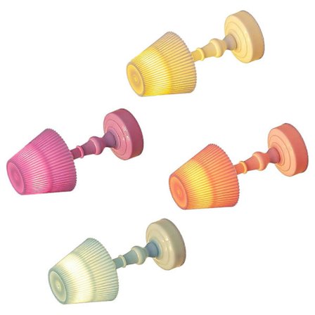 Bärbar Blomknopp LED Bordslampa Batteri Skrivbordslampa LED Nattlampor för Sovrum Café Dekorationer Sängbord Lampor Multicolor[D]