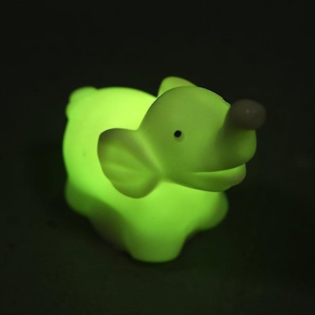 7 Farveskiftende Dyr LED Natlampe Batteri Dekoration