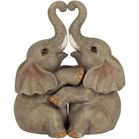 Elefantfamn Par Ornament Djurdekoration