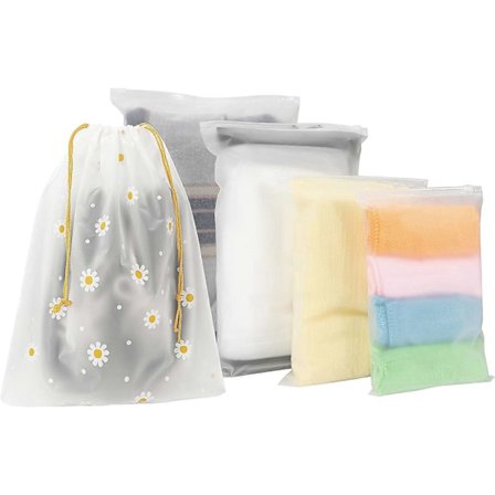 Rejse Opbevaringsposer Organizer, Genanvendelig Pladsbesparende Plastik Lynlås Forseglingspose Tøjtaske Vandtæt Bagage Organizer Frostet Pose