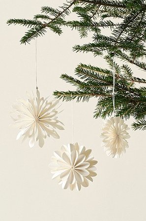 Jotex - Zawieszka Dekoracyjna, 3 Sztuki Naturalna biel - BLOSSOM, - Kup Ozdoby choinkowe firmy Jotex