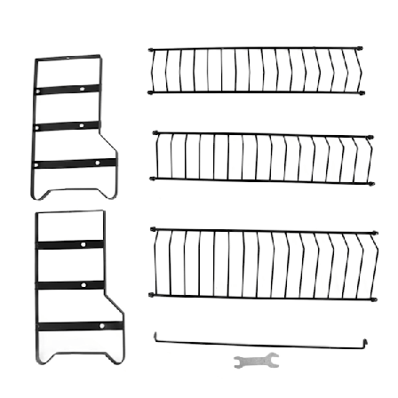 3-lags krydderhylle arrangør benkeplate i rustfritt stål krydder benkhylle for kjøkkenskap