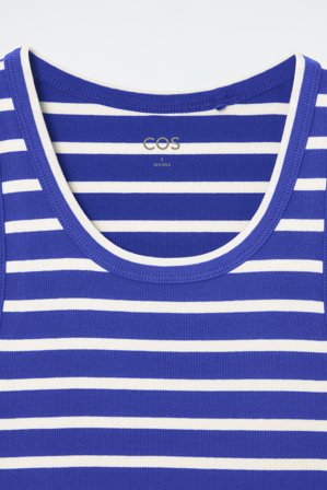 COS Femme Débardeur Côtelé in Bleu