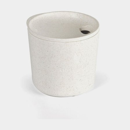 Plastowy kubek z pokrywką Light My Fire MyCup'n Lid Short Cream, 25 cl / 250 ml - camping