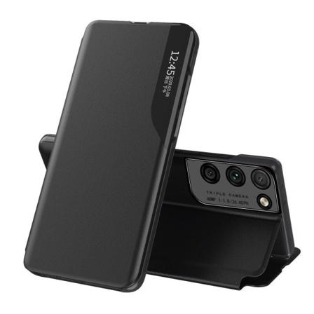 Eco Läder View Case Till Samsung Galaxy S21 Ultra 5g - Svart