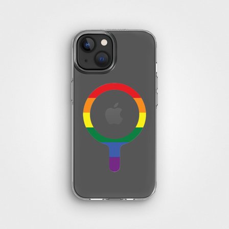 Pride - Avtagbar MagSafe-ring & Klart mobilskal-paket, iPhone 13
