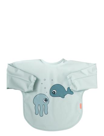Sleeved Bib 6-18M Sea Friends Home Meal Time Bibs Sininen D By Deer