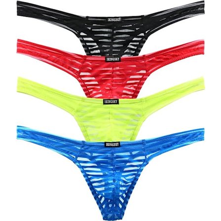 2025 Siste Modell Herre Sexy Gjennomsiktig Stringundertøy Lavt Liv Se Gjennom Stretch Truser