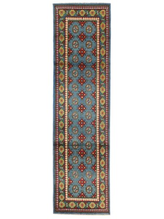 Oriental Afghan Fine Rug 80X293 Runner Black/Brown Wool, Afghanistan