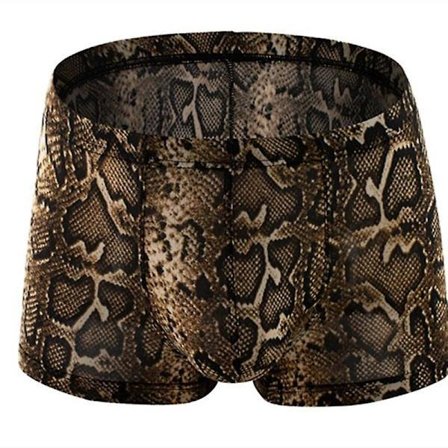 Sexy herreundertøy Boxershorts Homme Slangeskinn Leopard Truser Mann Pustende U Konveks Pose Undertøy Cueca Calzoncillo M-xxl