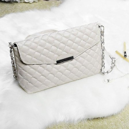 Dameskulderveske PU-lær Clutch Kjede Tote Messenger Bag